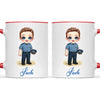 👮‍♂️ Personalised Police Kid Mug / Cup (Ceramic or Enamel) – Customised with Name, Hair, Eyes & Skin Tone