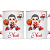 Personalised Basketball Dunk Shot Mug / Cup (Ceramic or Enamel) – Customised with Name, Hair, Eyes & Skin Tone