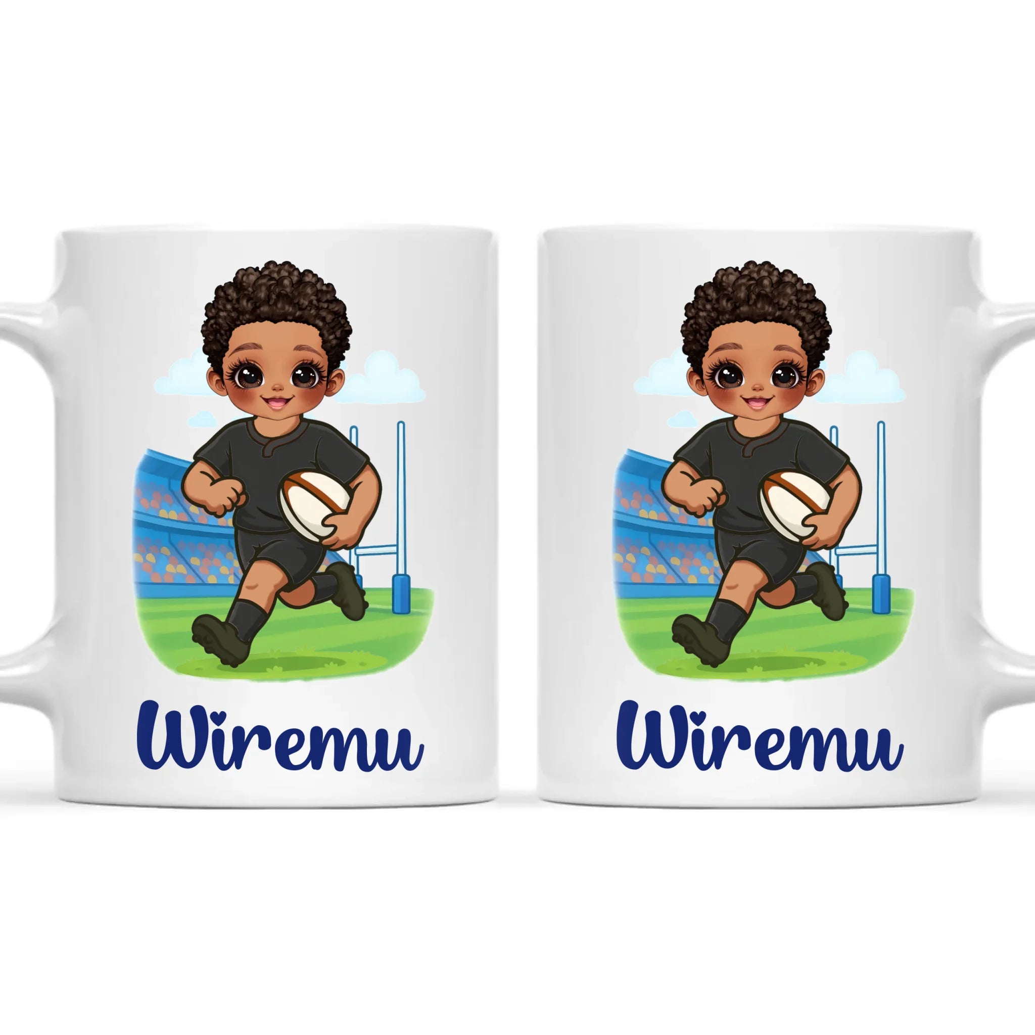 Personalised Rugby Kid Mug