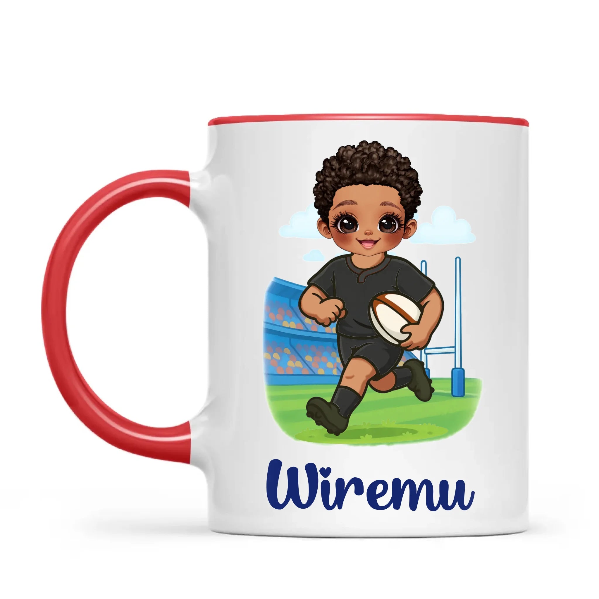 Personalised Rugby Kid Mug