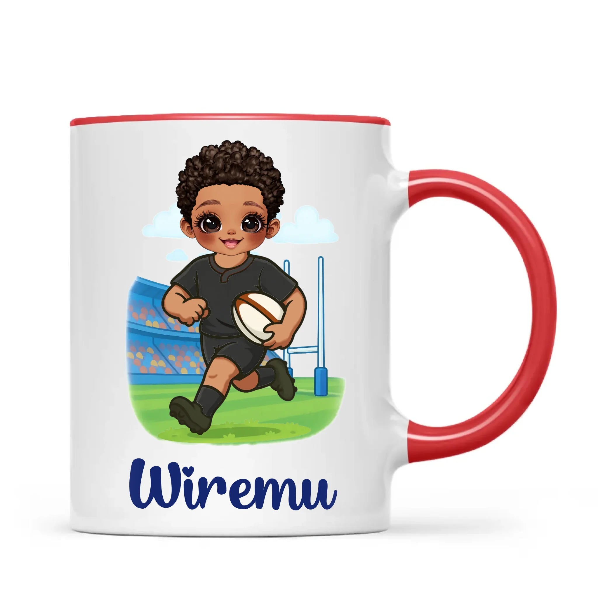 Personalised Rugby Kid Mug