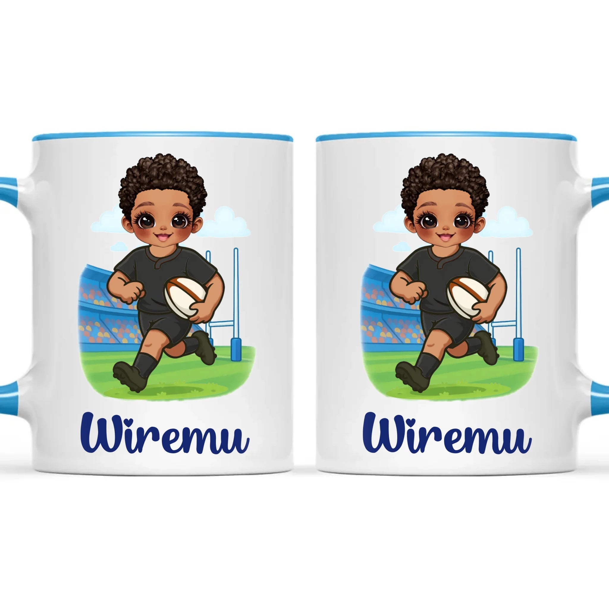 Personalised Rugby Kid Mug