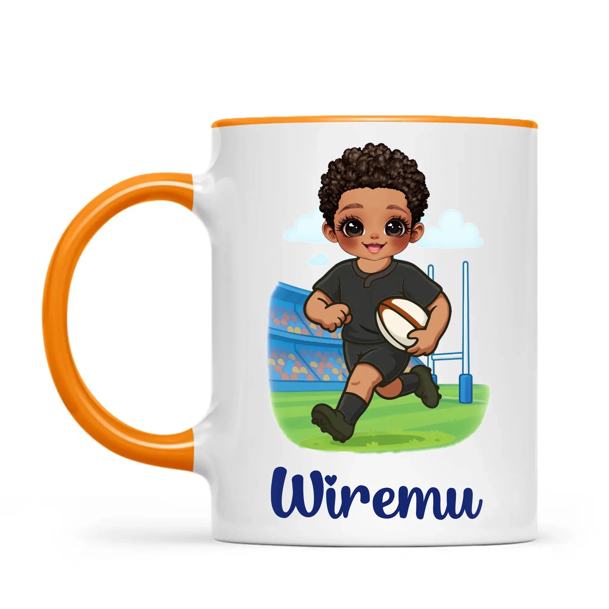 Personalised Rugby Kid Mug