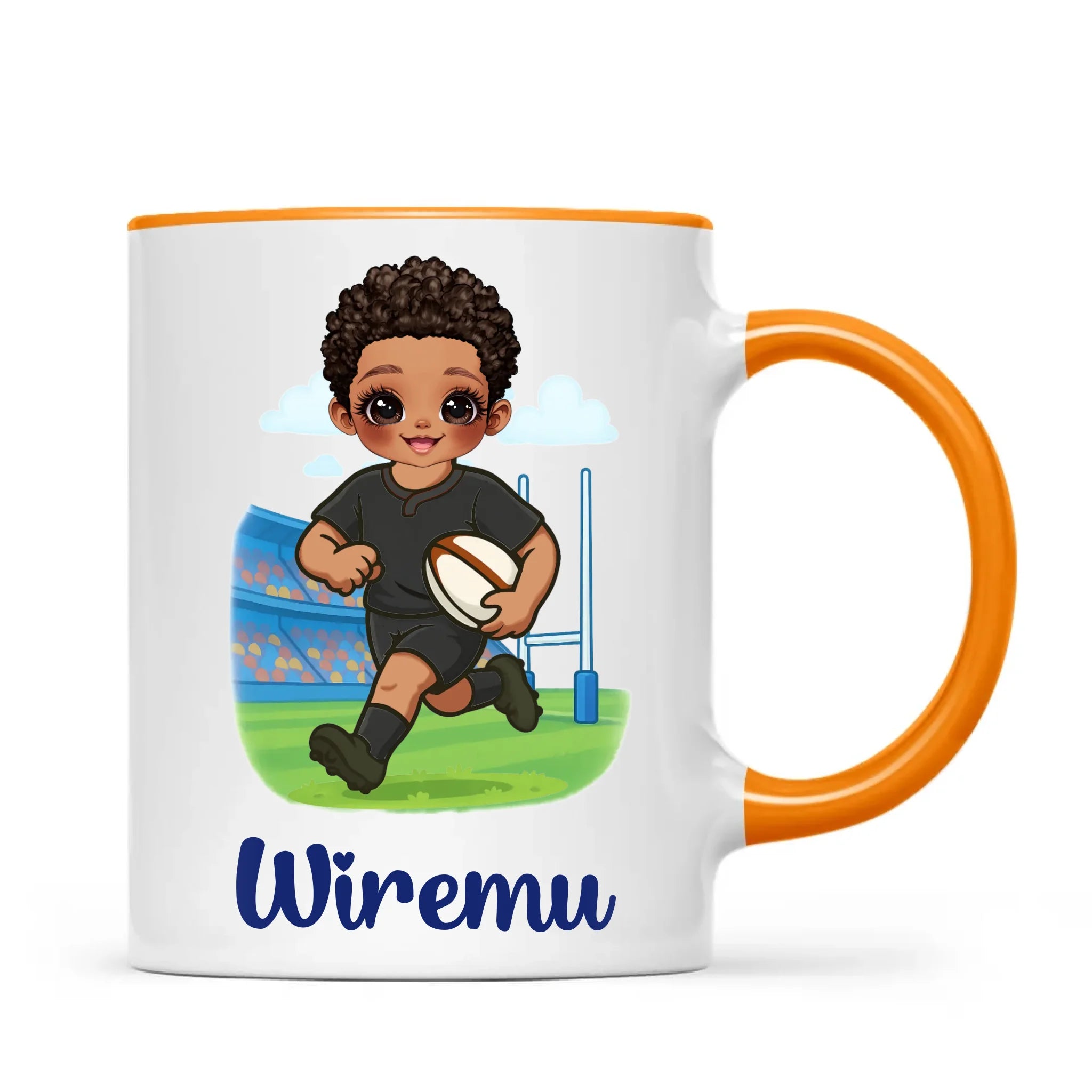 Personalised Rugby Kid Mug