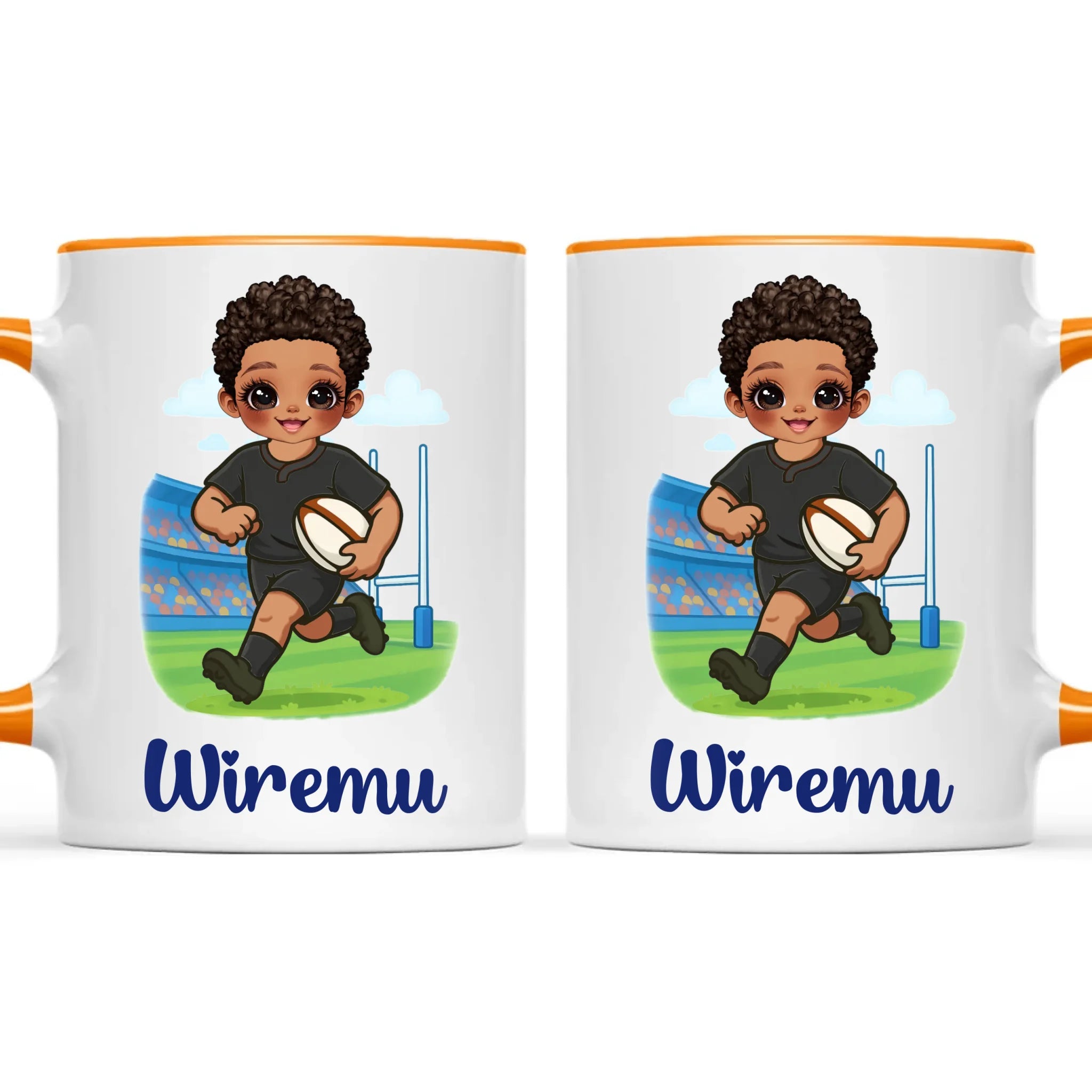 Personalised Rugby Kid Mug