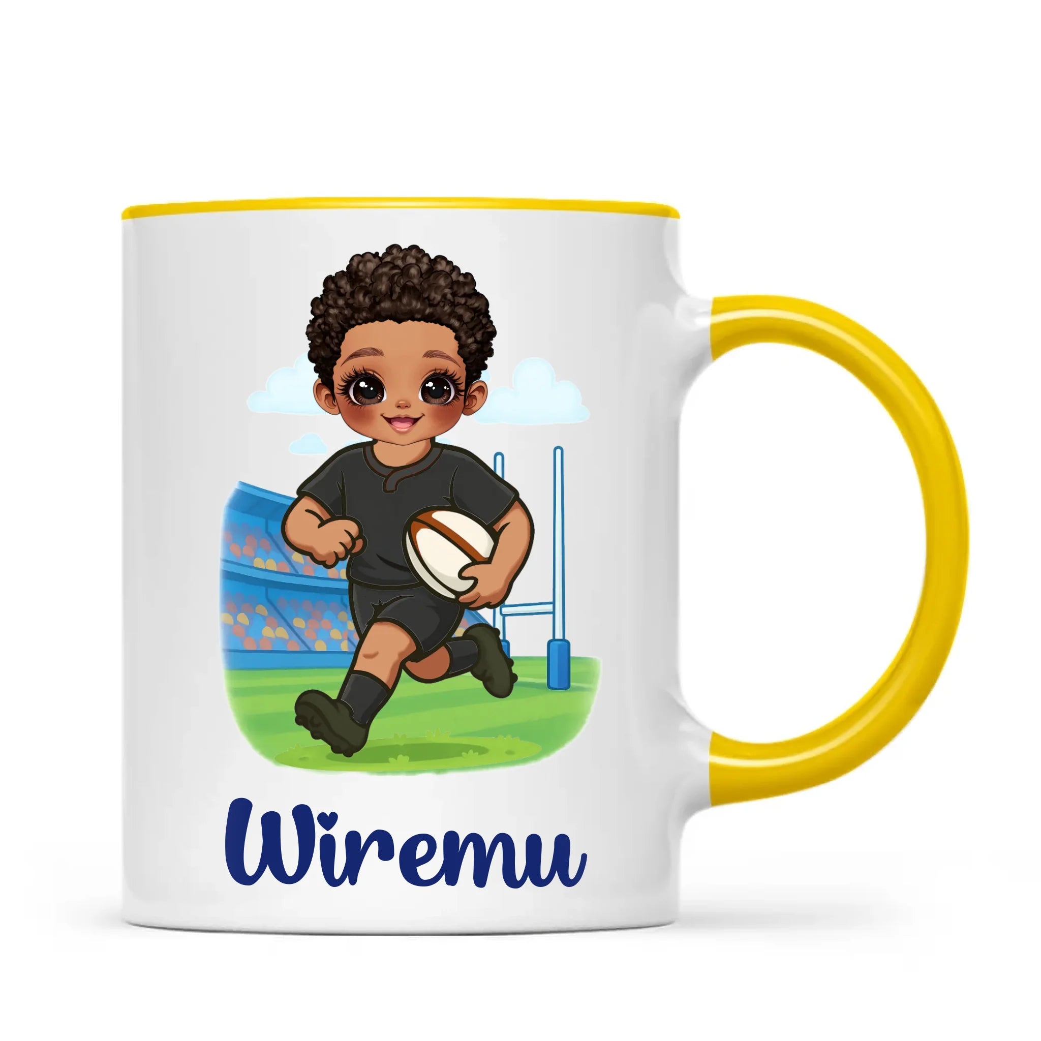 Personalised Rugby Kid Mug