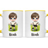 Personalised Soccer Kid Mug / Cup 11oz – Customised with Name, Hair, Eyes & Skin Tone