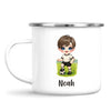 Personalised Soccer Kid Mug / Cup 11oz – Customised with Name, Hair, Eyes & Skin Tone