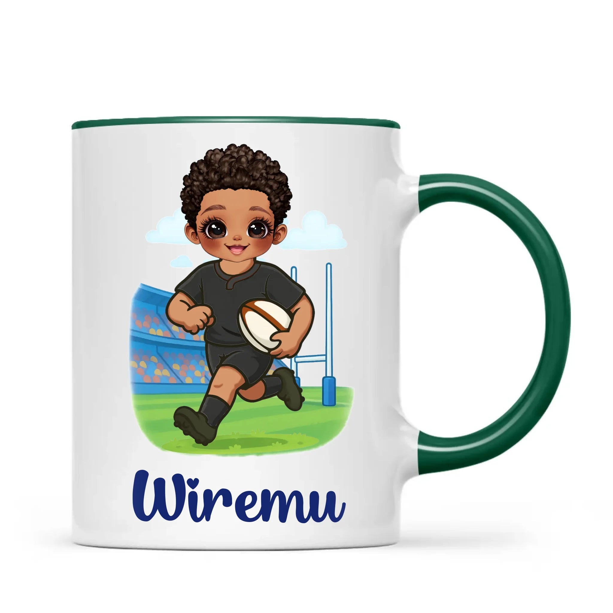 Personalised Rugby Kid Mug