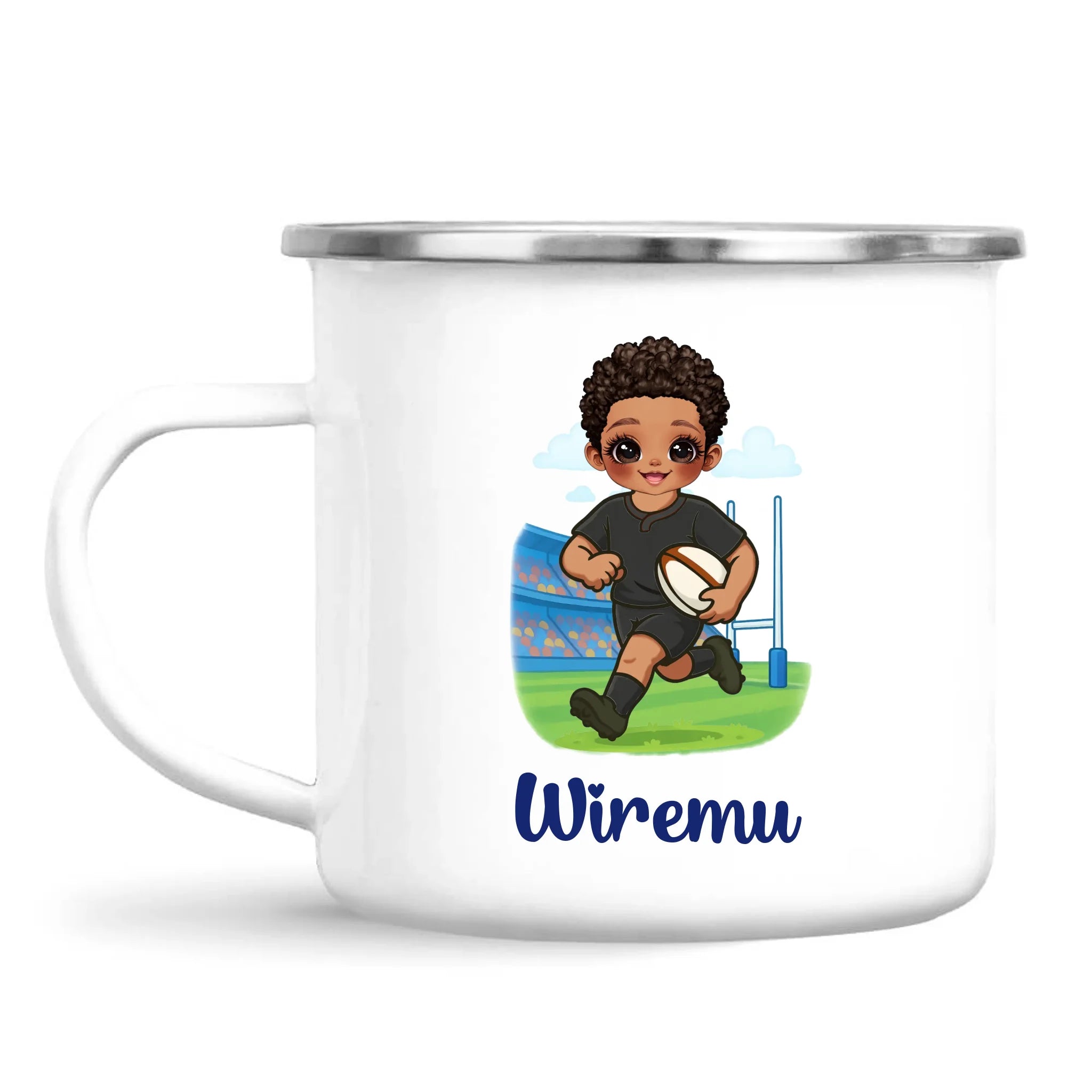 Personalised Rugby Kid Mug