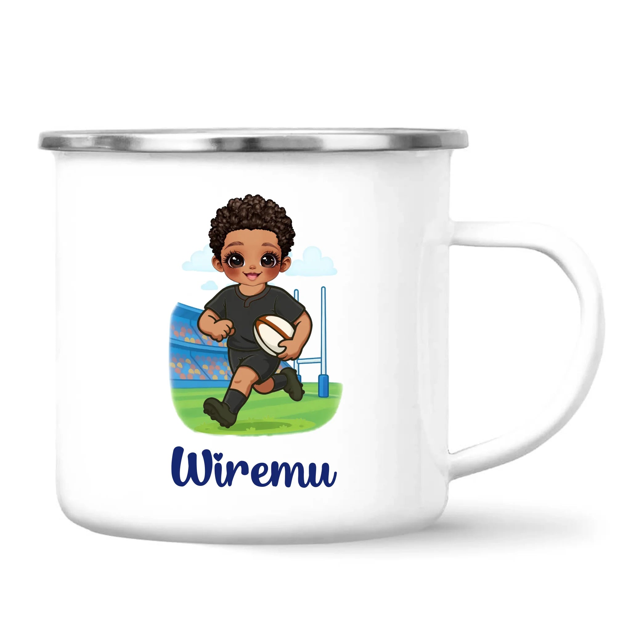 Personalised Rugby Kid Mug
