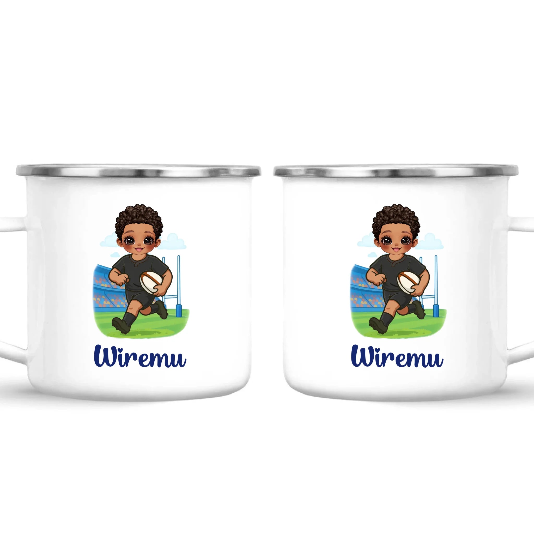 Personalised Rugby Kid Mug