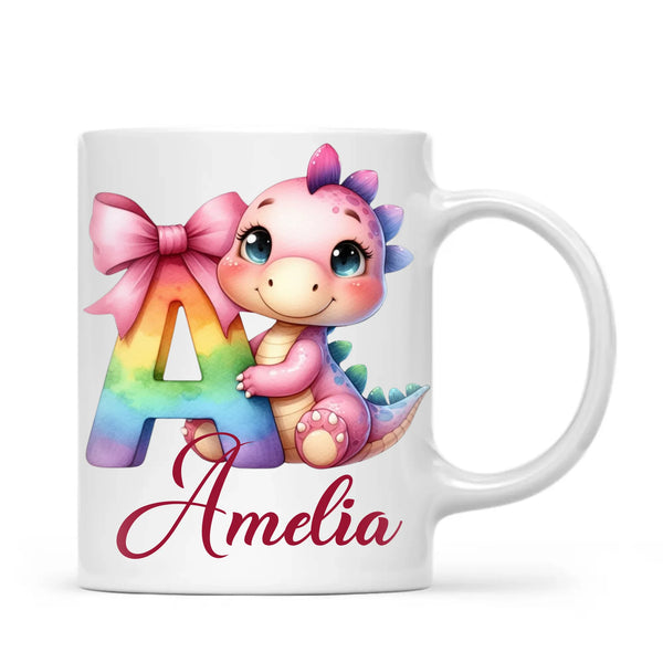 Baby Dino Alphabet Pink Mug