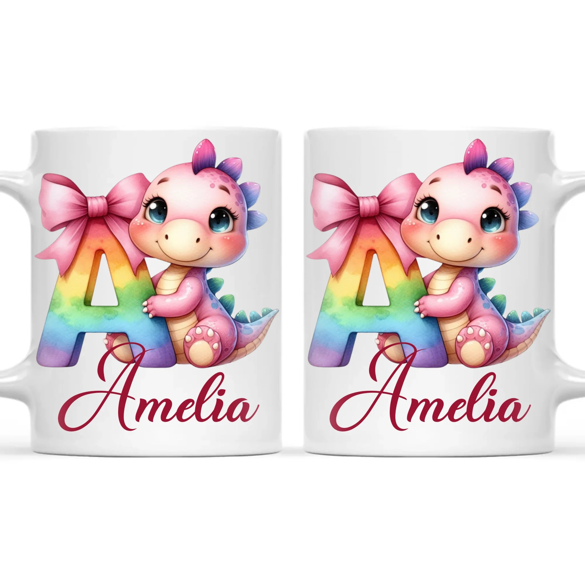 Baby Dino Alphabet Pink Mug