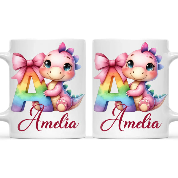 Baby Dino Alphabet Pink Mug