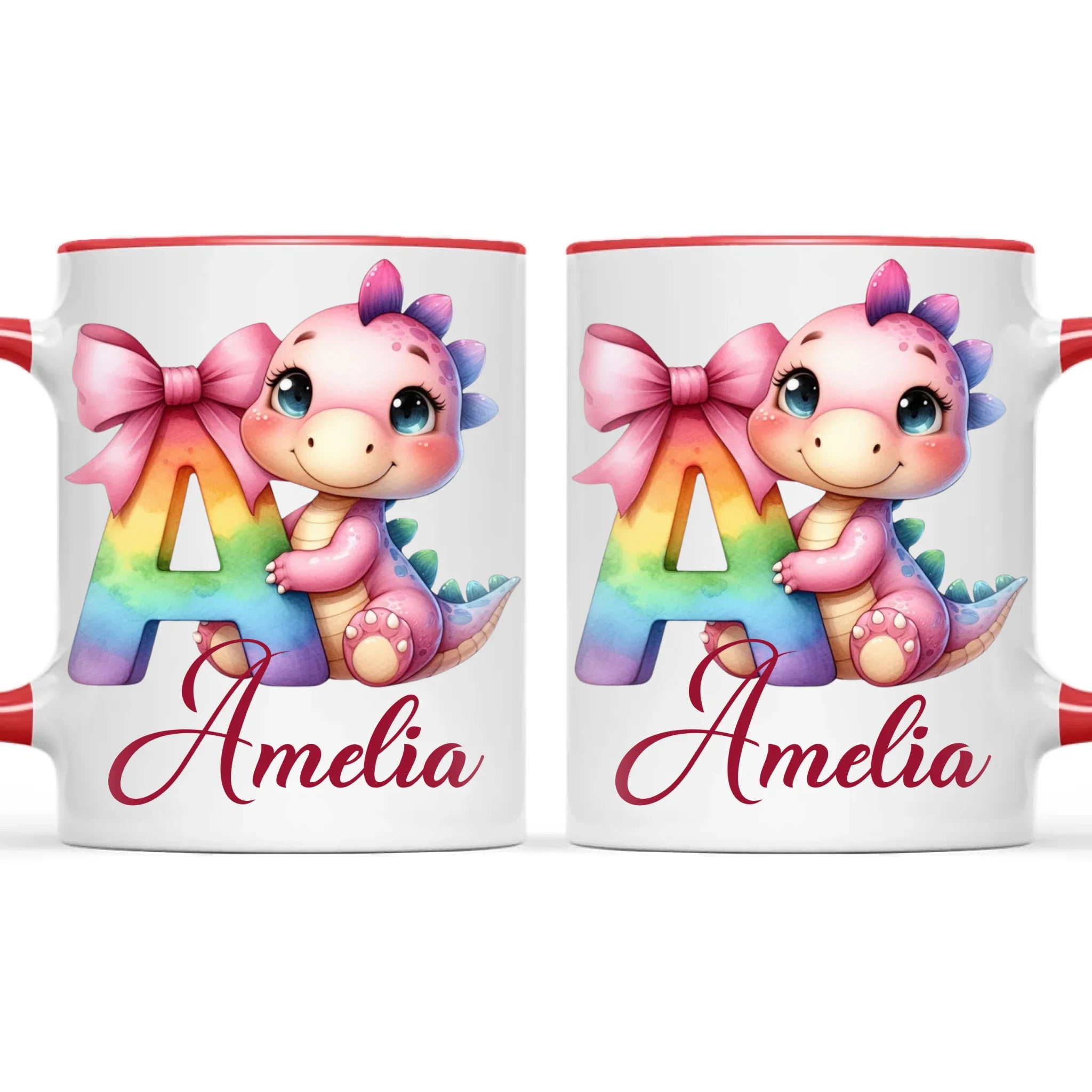 Baby Dino Alphabet Pink Mug