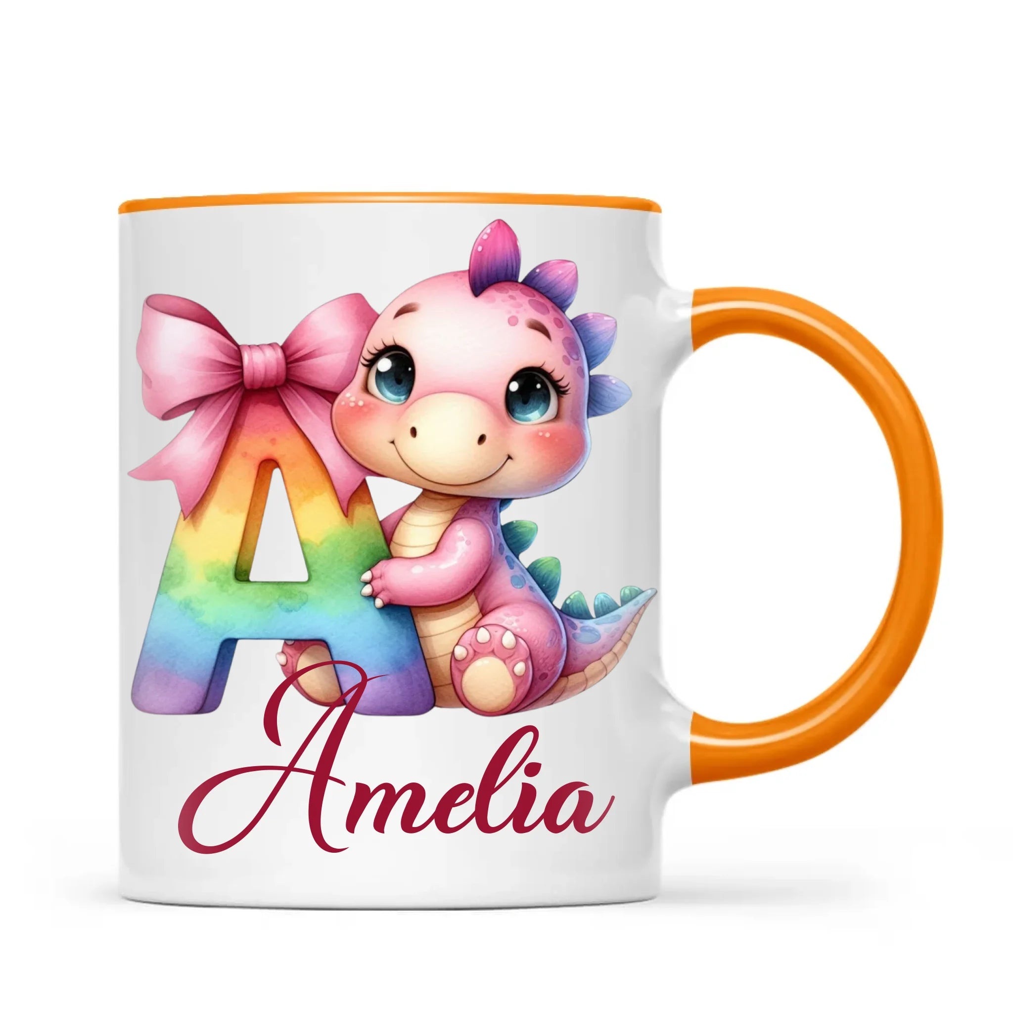 Baby Dino Alphabet Pink Mug