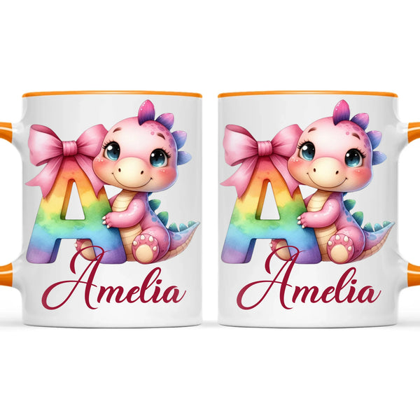 Baby Dino Alphabet Pink Mug
