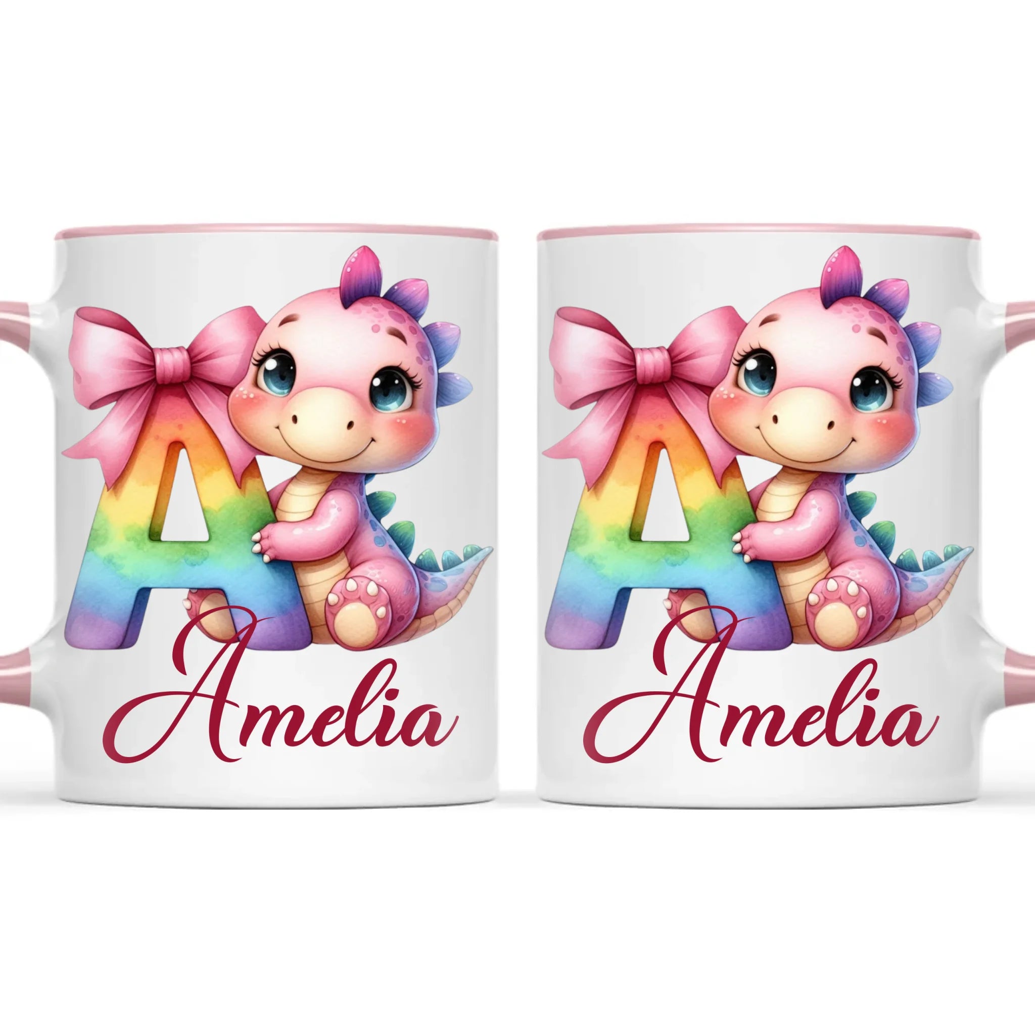 Baby Dino Alphabet Pink Mug
