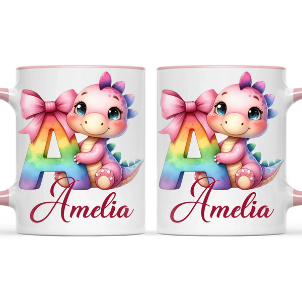 Baby Dino Alphabet Pink Mug