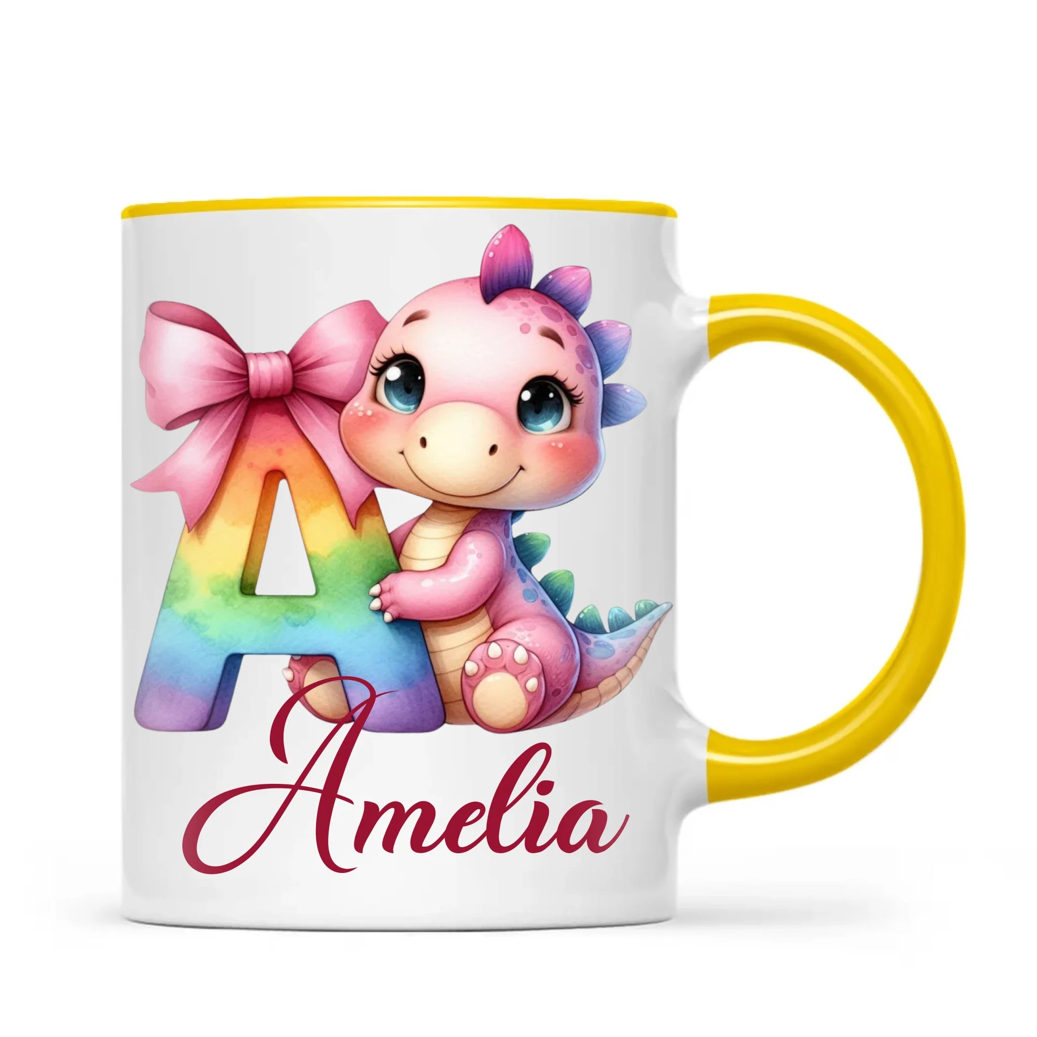 Baby Dino Alphabet Pink Mug