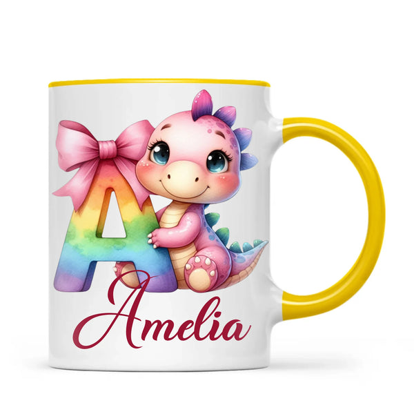 Baby Dino Alphabet Pink Mug