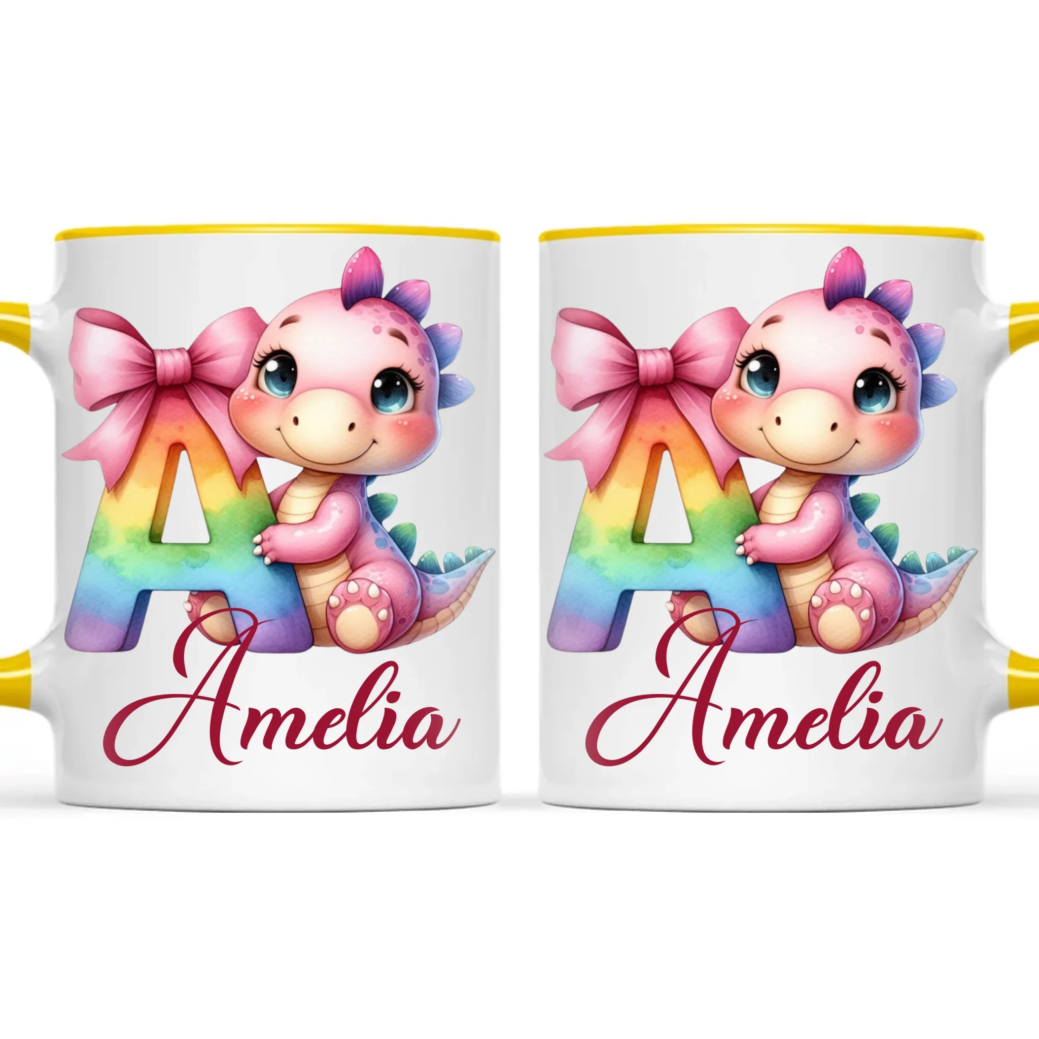 Baby Dino Alphabet Pink Mug