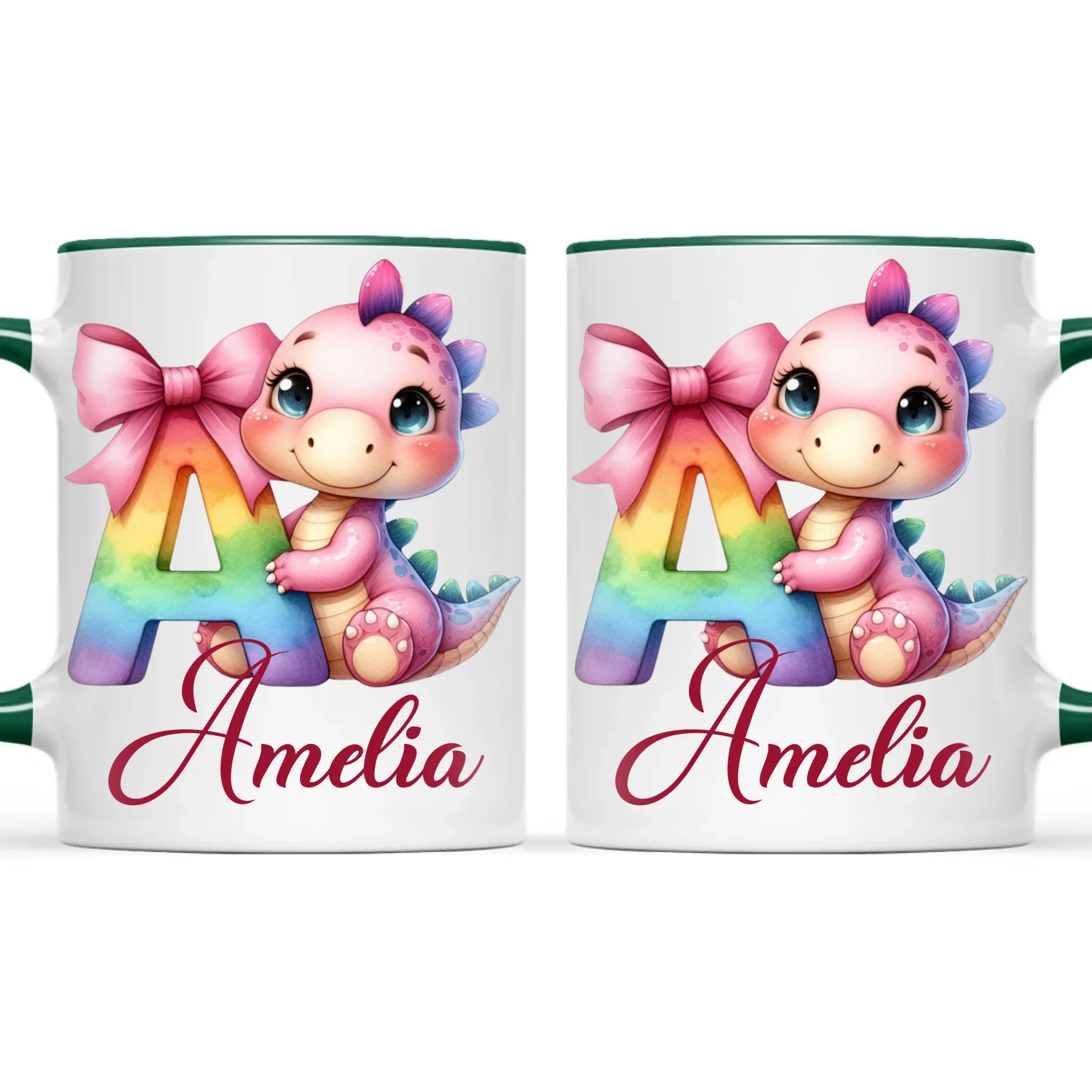 Baby Dino Alphabet Pink Mug