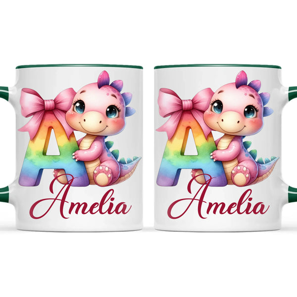 Baby Dino Alphabet Pink Mug