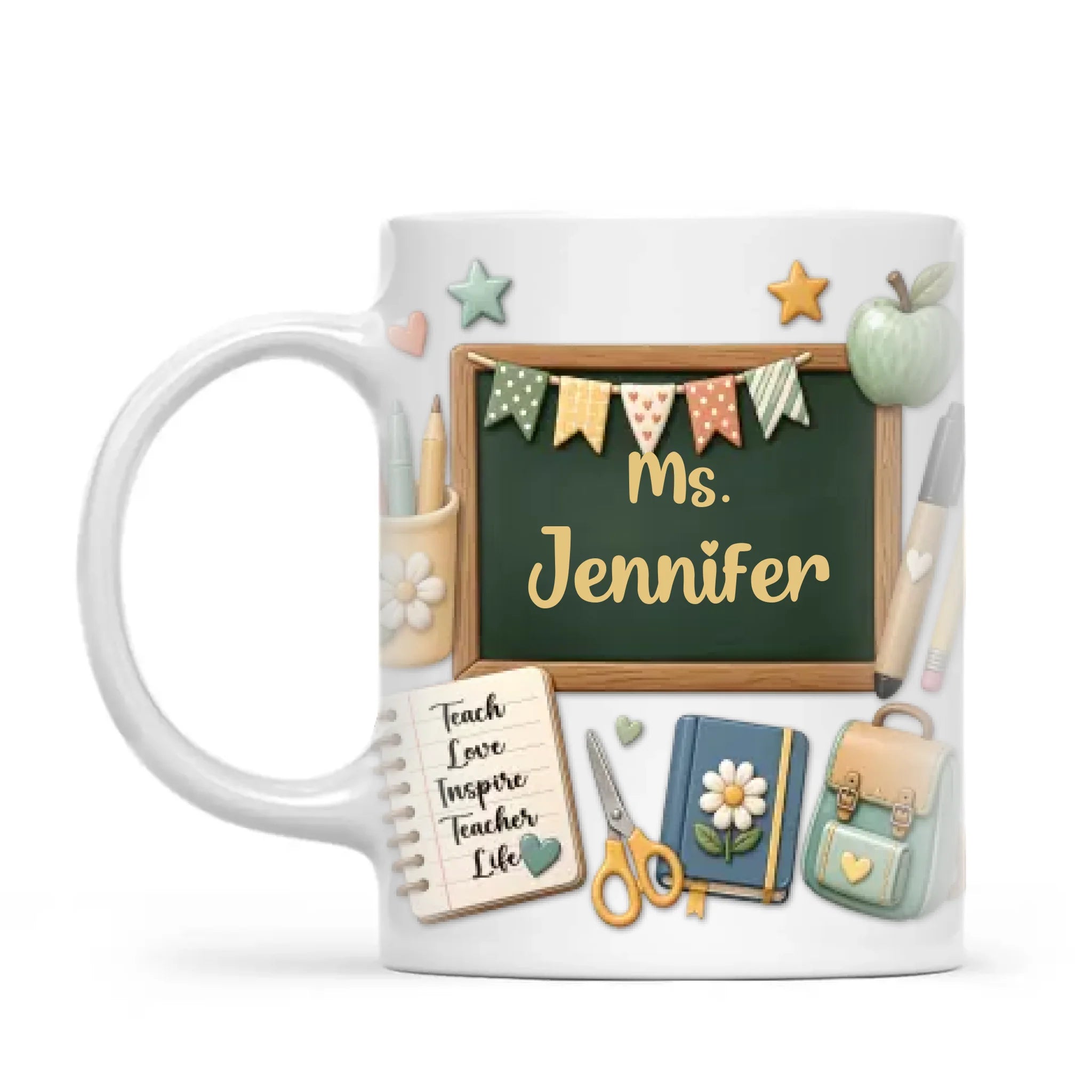 Personalised Chalkboard Teacher Mug with Name