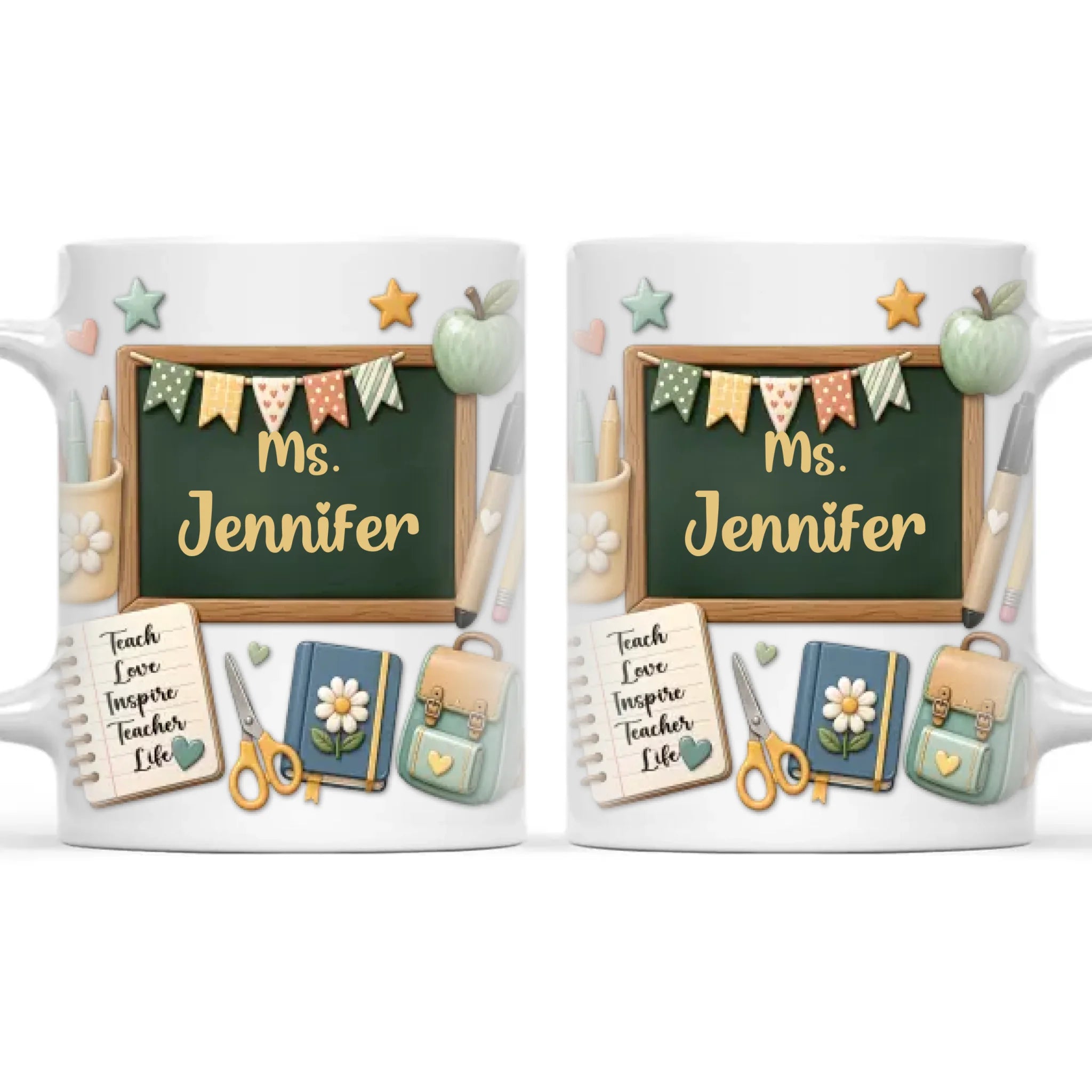 Personalised Chalkboard Teacher Mug with Name, view 3