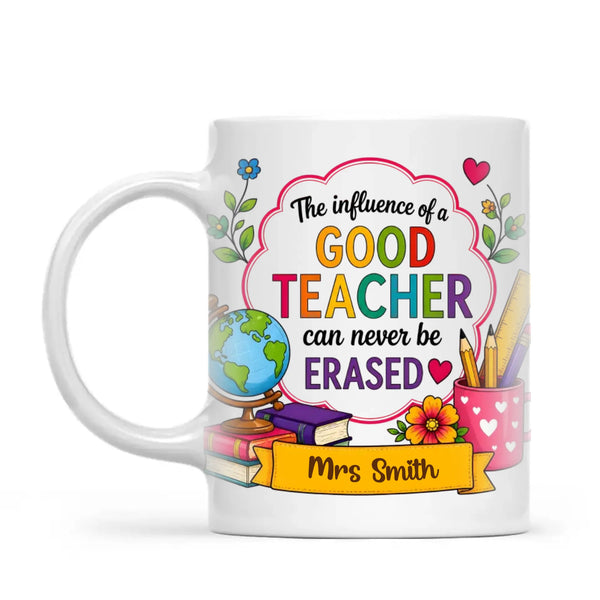 Personalised The Influence of a Good Teacher Mug