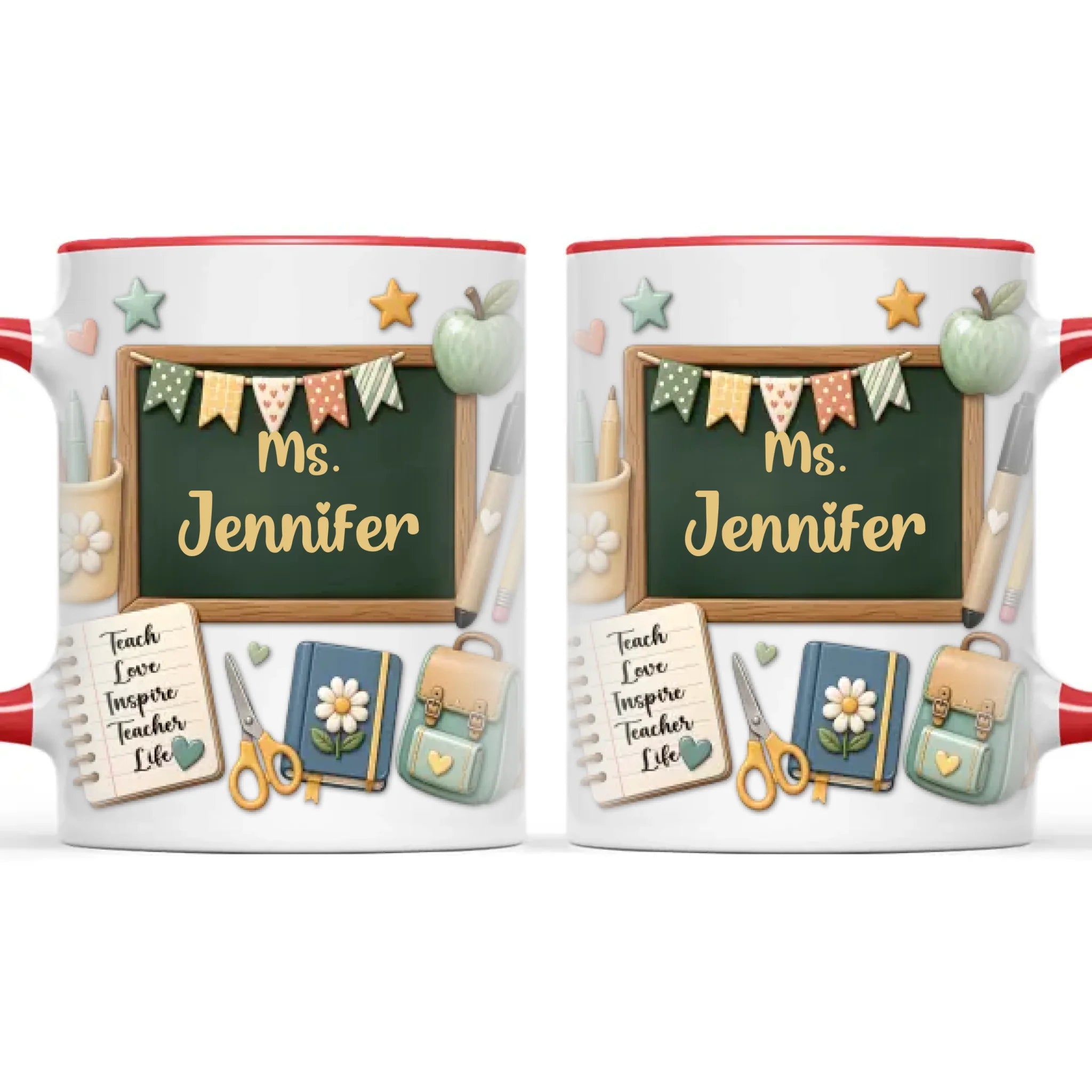 Personalised Chalkboard Teacher Mug with Name, view 6