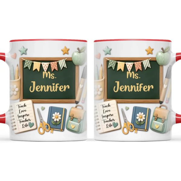 Personalised Chalkboard Teacher Mug with Name, view 6