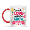 Personalised Teach Love Inspire Grow Teacher Mug, view 4