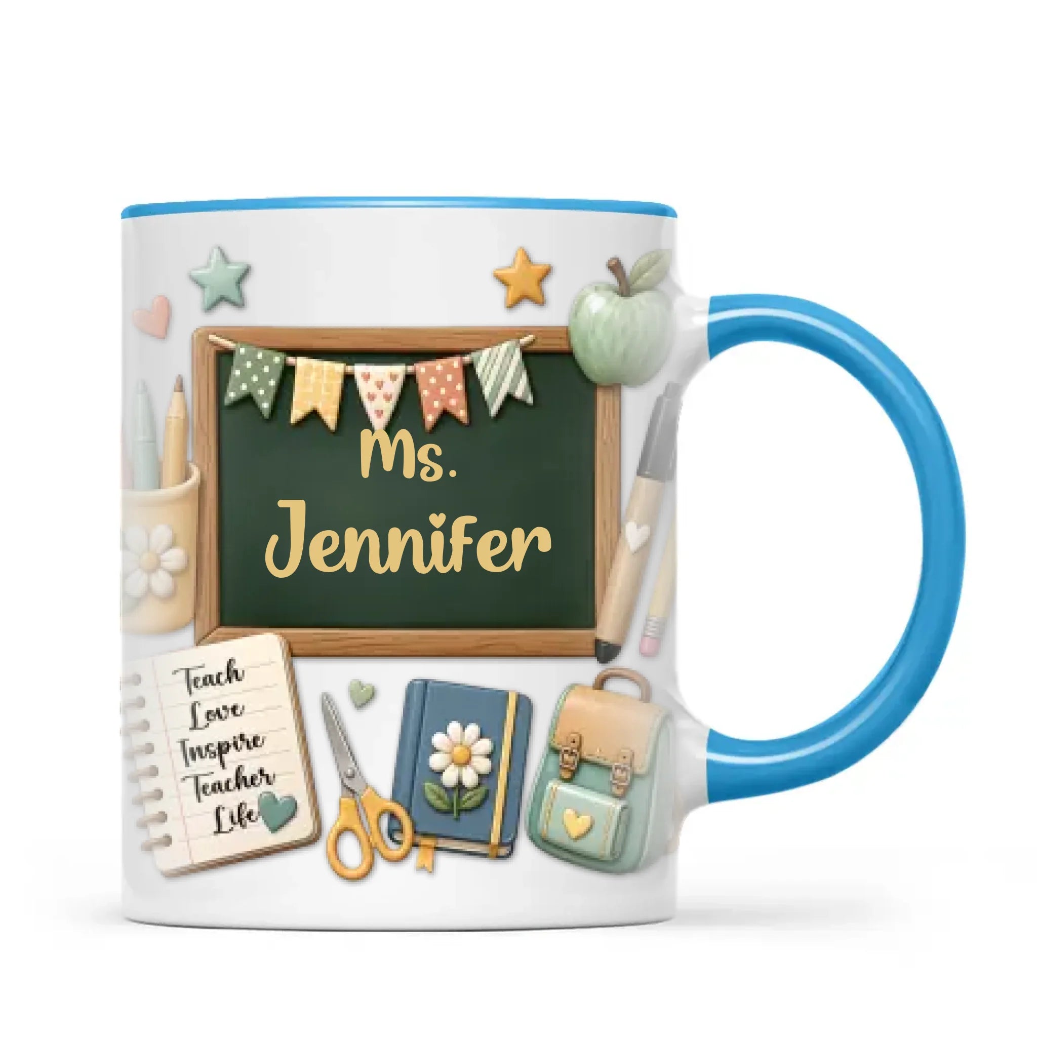 Personalised Chalkboard Teacher Mug with Name, view 8
