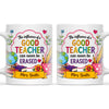 Personalised The Influence of a Good Teacher Mug, view 3