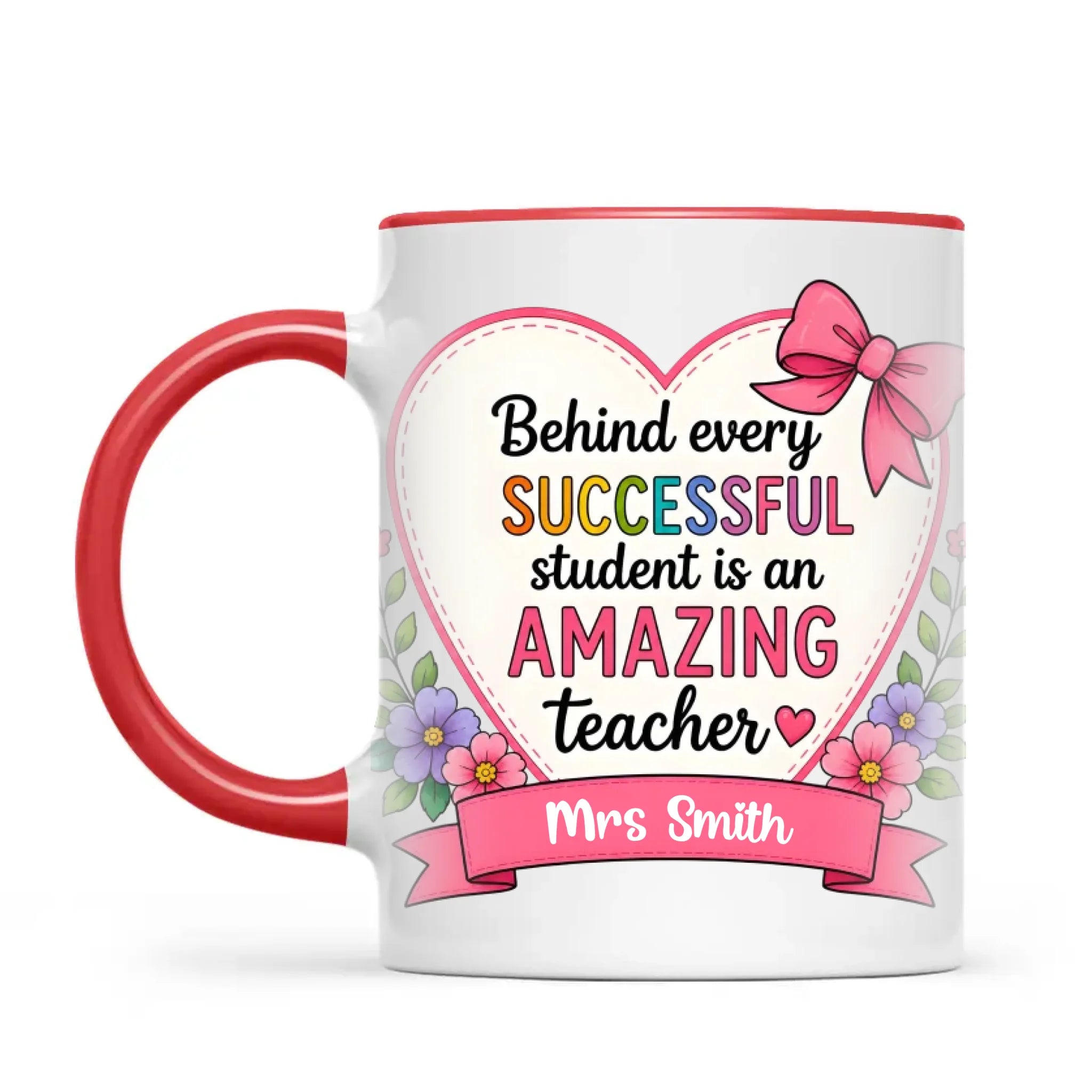 Personalised Amazing Teacher Heart Mug, view 4