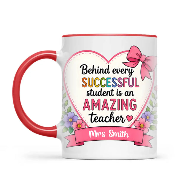 Personalised Amazing Teacher Heart Mug, view 4
