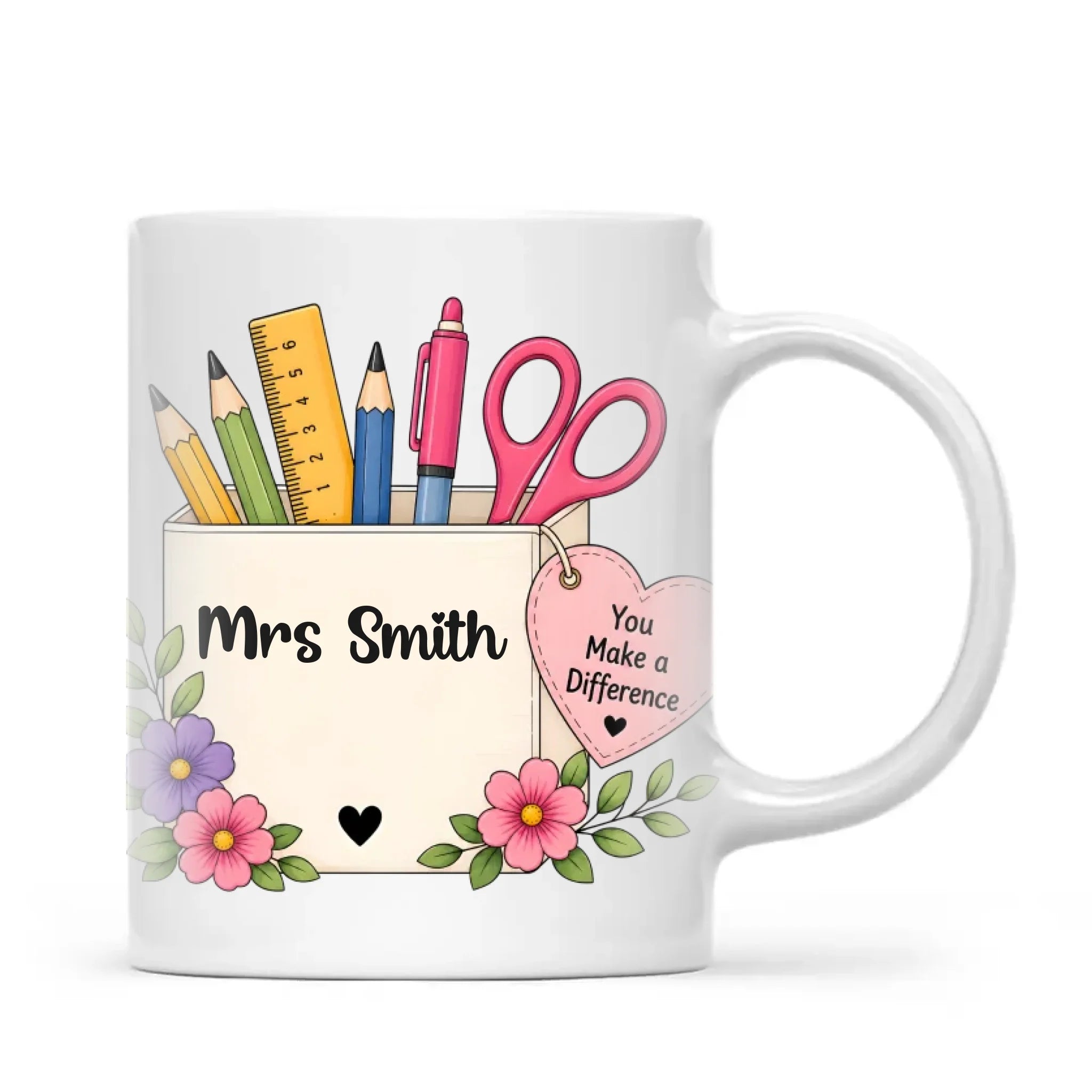 Personalised You Make a Difference Teacher Mug, view 2