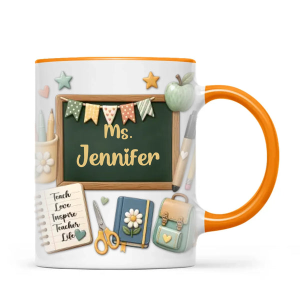 Personalised Chalkboard Teacher Mug with Name, view 11