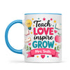 Personalised Teach Love Inspire Grow Teacher Mug, view 7