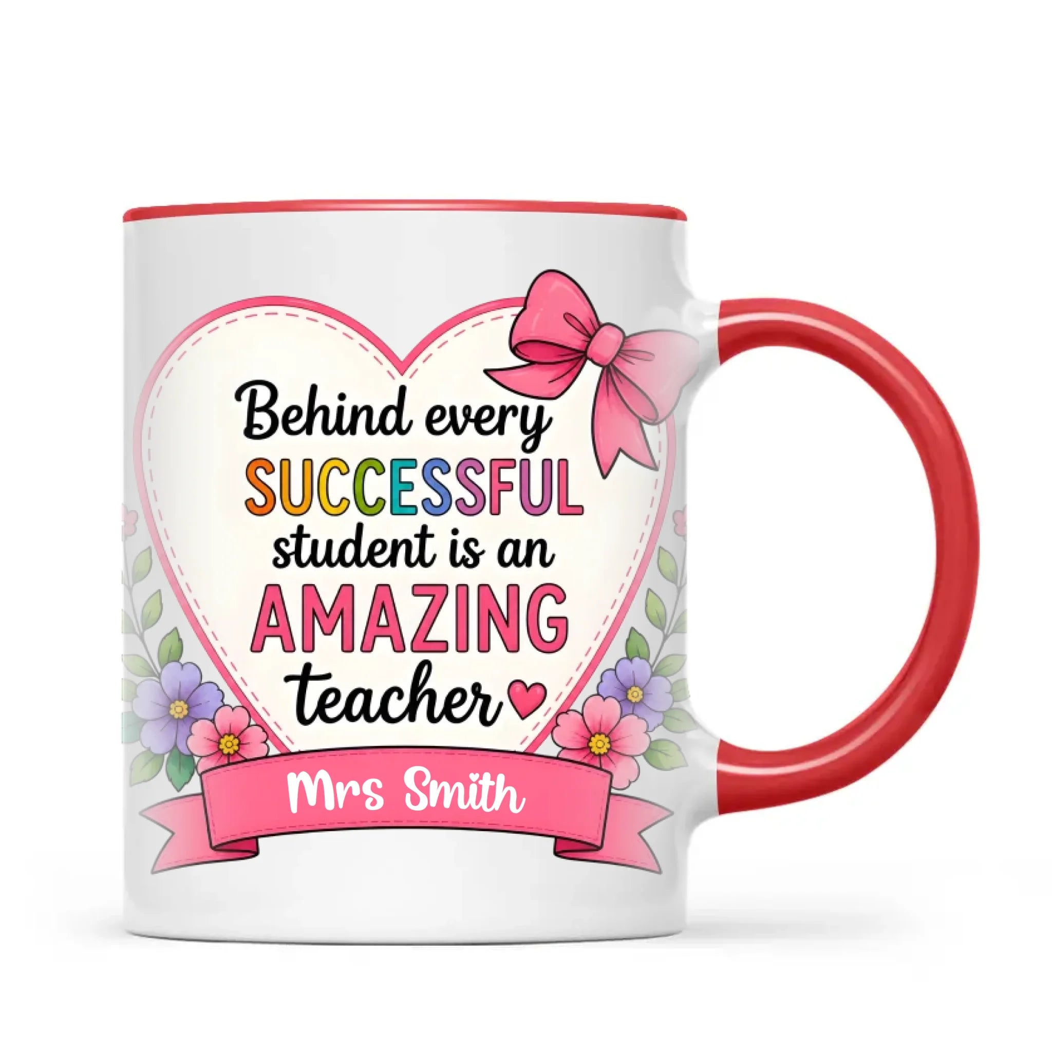 Personalised Amazing Teacher Heart Mug, view 5
