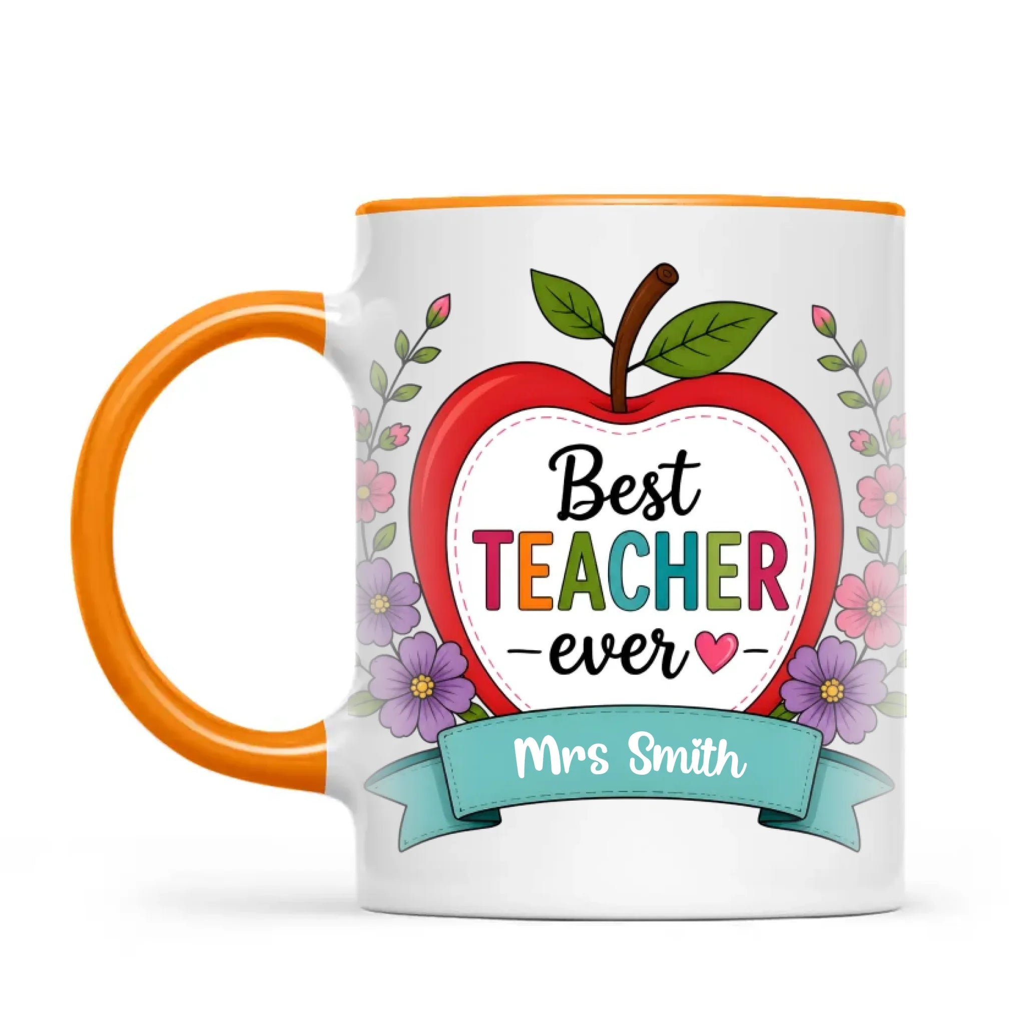 Personalised Best Teacher Ever Apple Mug, view 10