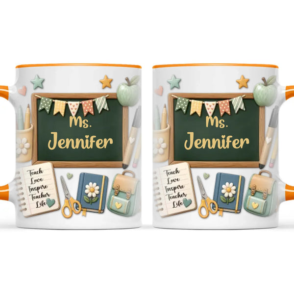 Personalised Chalkboard Teacher Mug with Name, view 12