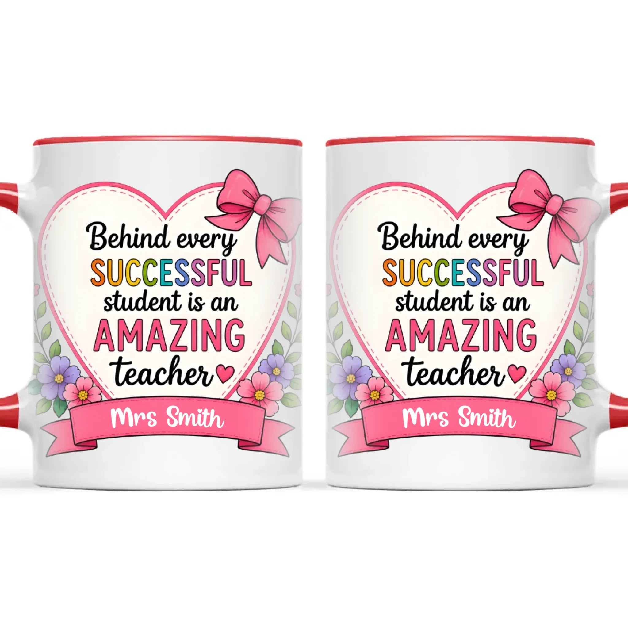 Personalised Amazing Teacher Heart Mug, view 6