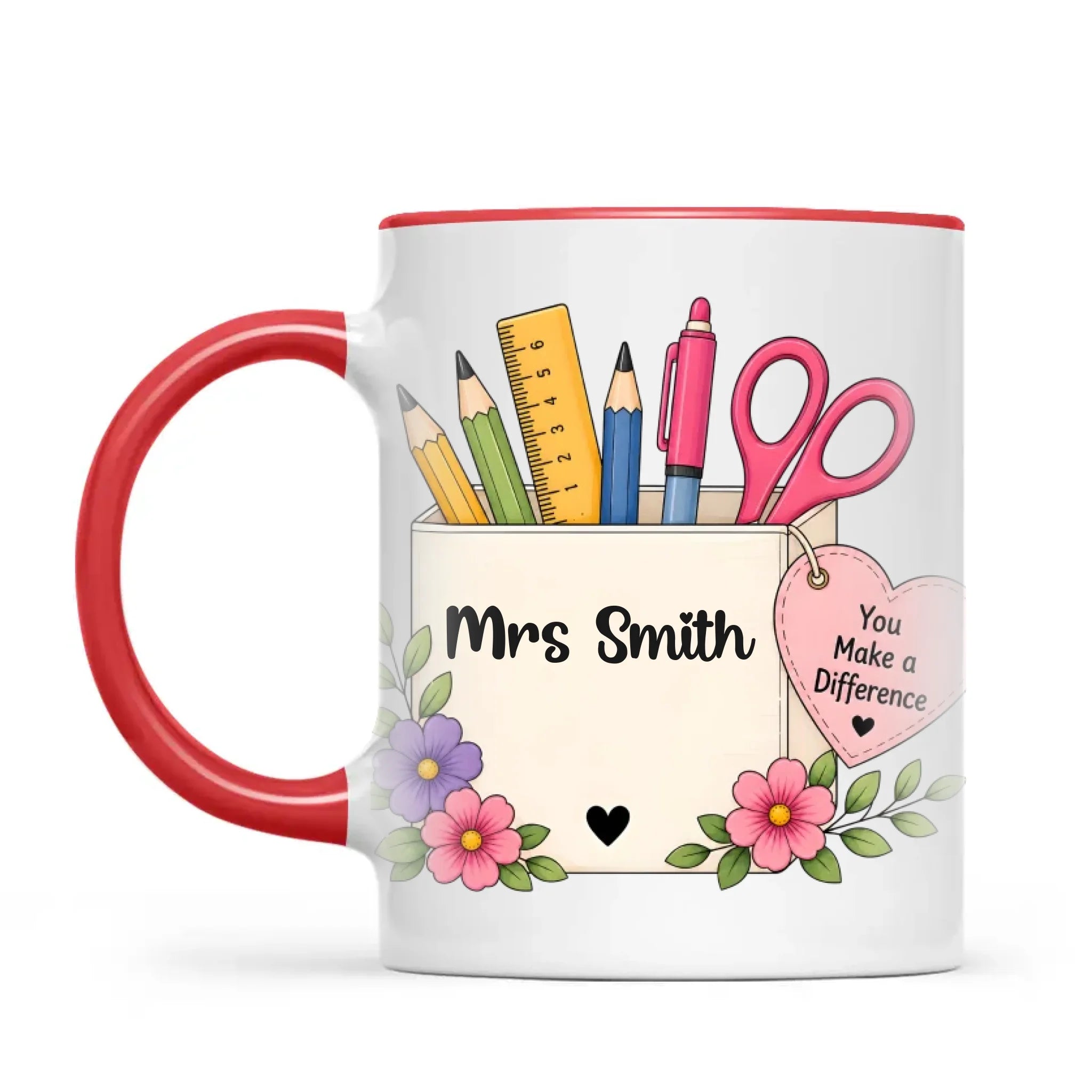 Personalised You Make a Difference Teacher Mug, view 4