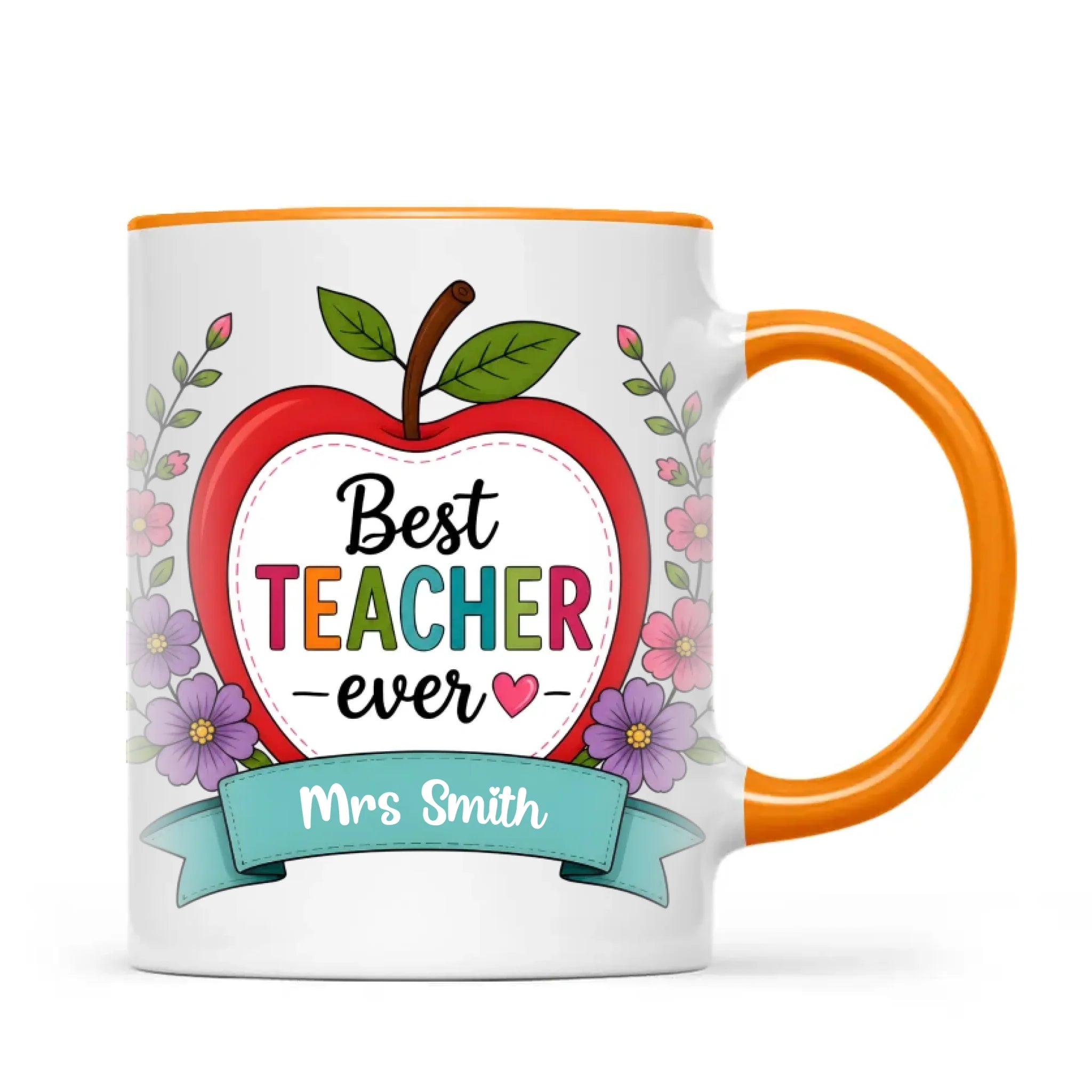 Personalised Best Teacher Ever Apple Mug, view 11