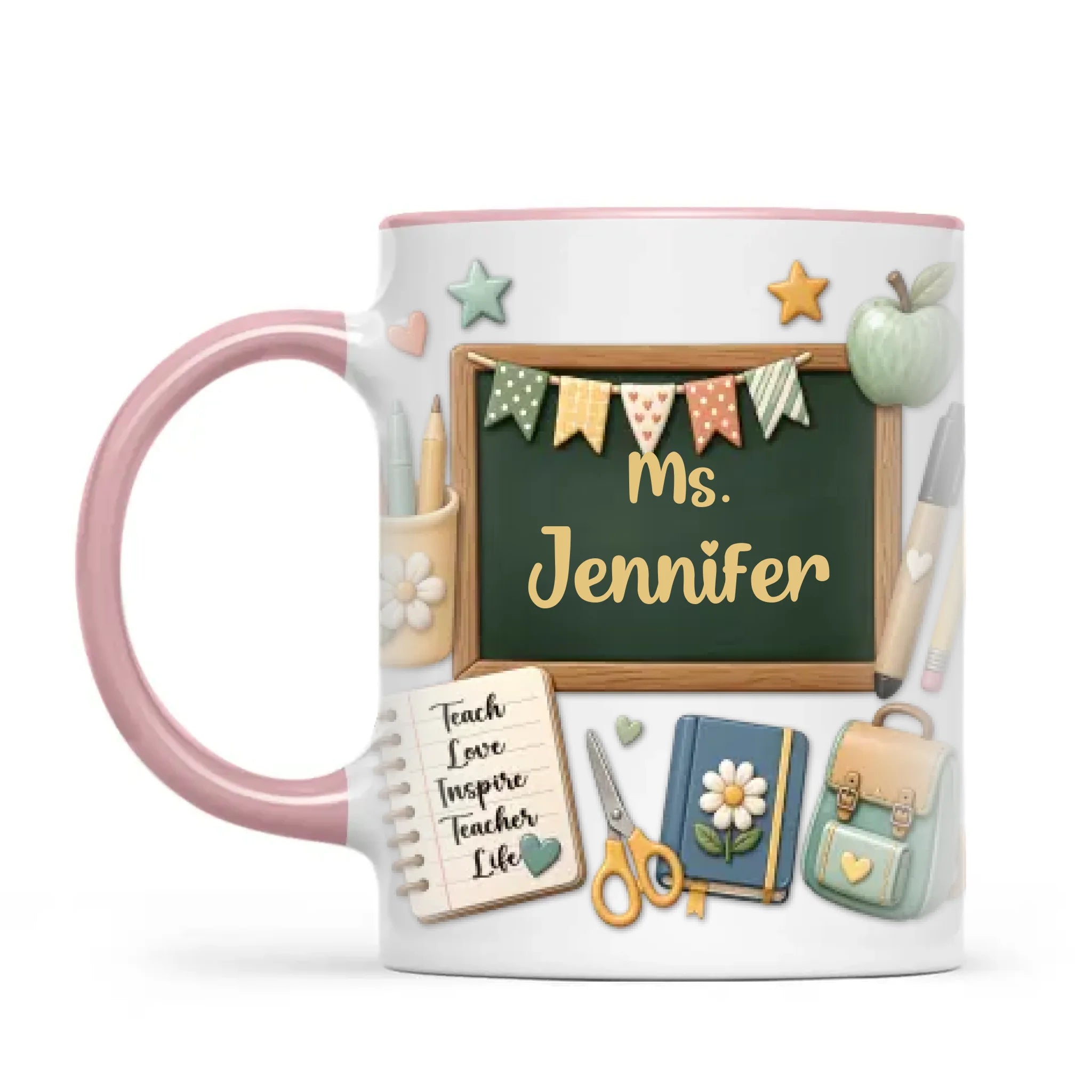 Personalised Chalkboard Teacher Mug with Name, view 13