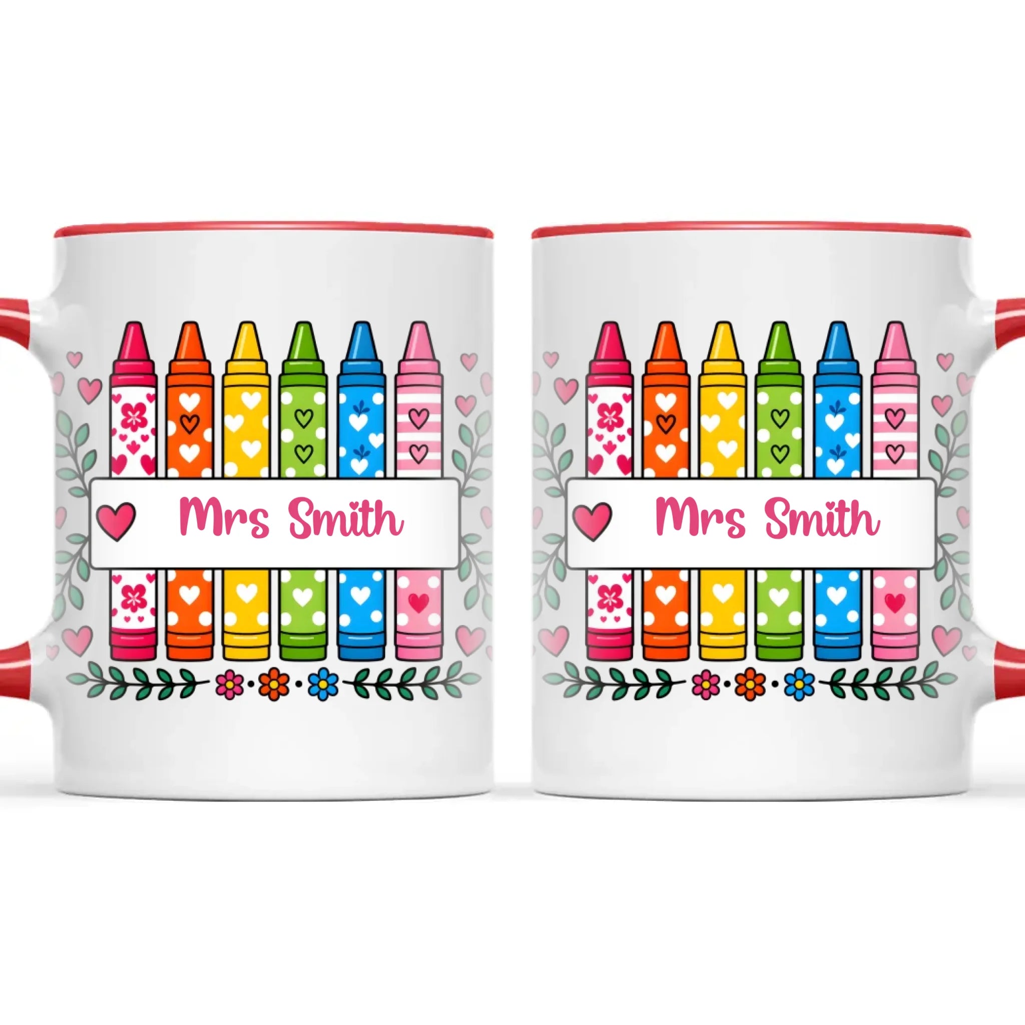 Personalised Crayon Teacher Name Mug, view 6
